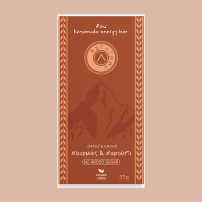 Μπάρα Ενέργειας Raw Χουρμάς & Χαρούπι Αχταρμάς 55gr