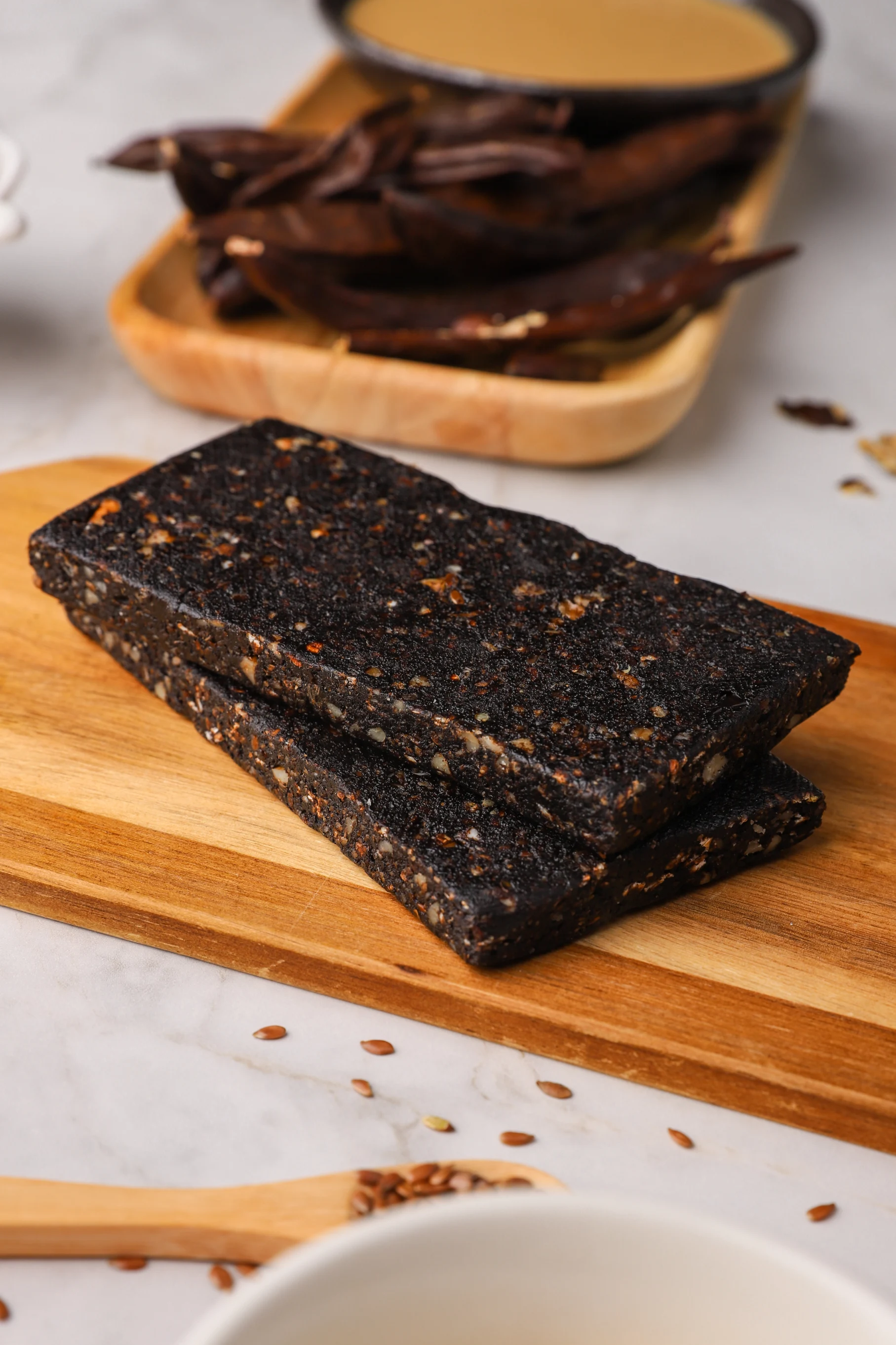 Raw Energy Bars, Carob & Dates, Unpackaged, Portrait
