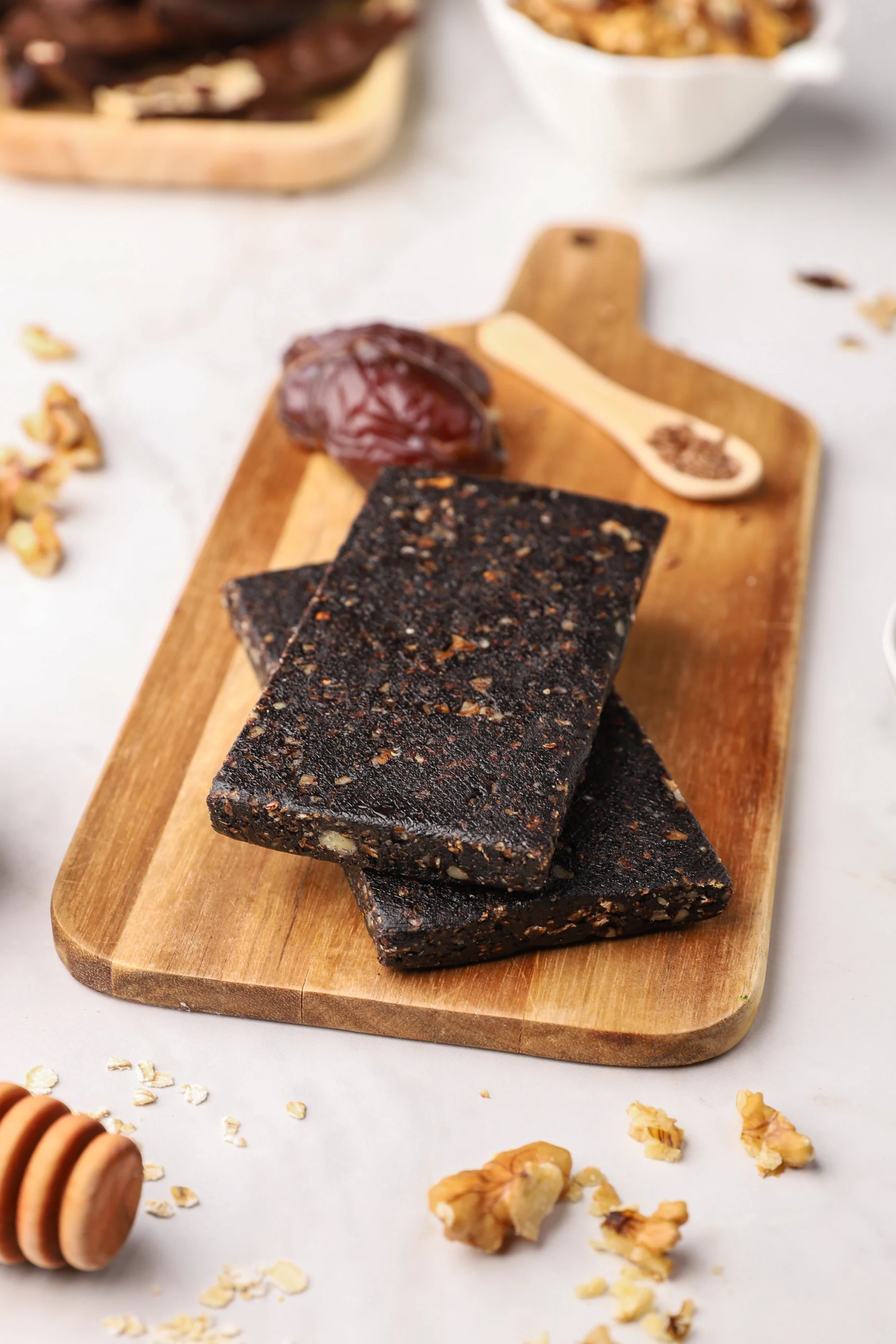 Raw Energy Bars, Carob & Dates, Unpackaged, Portrait