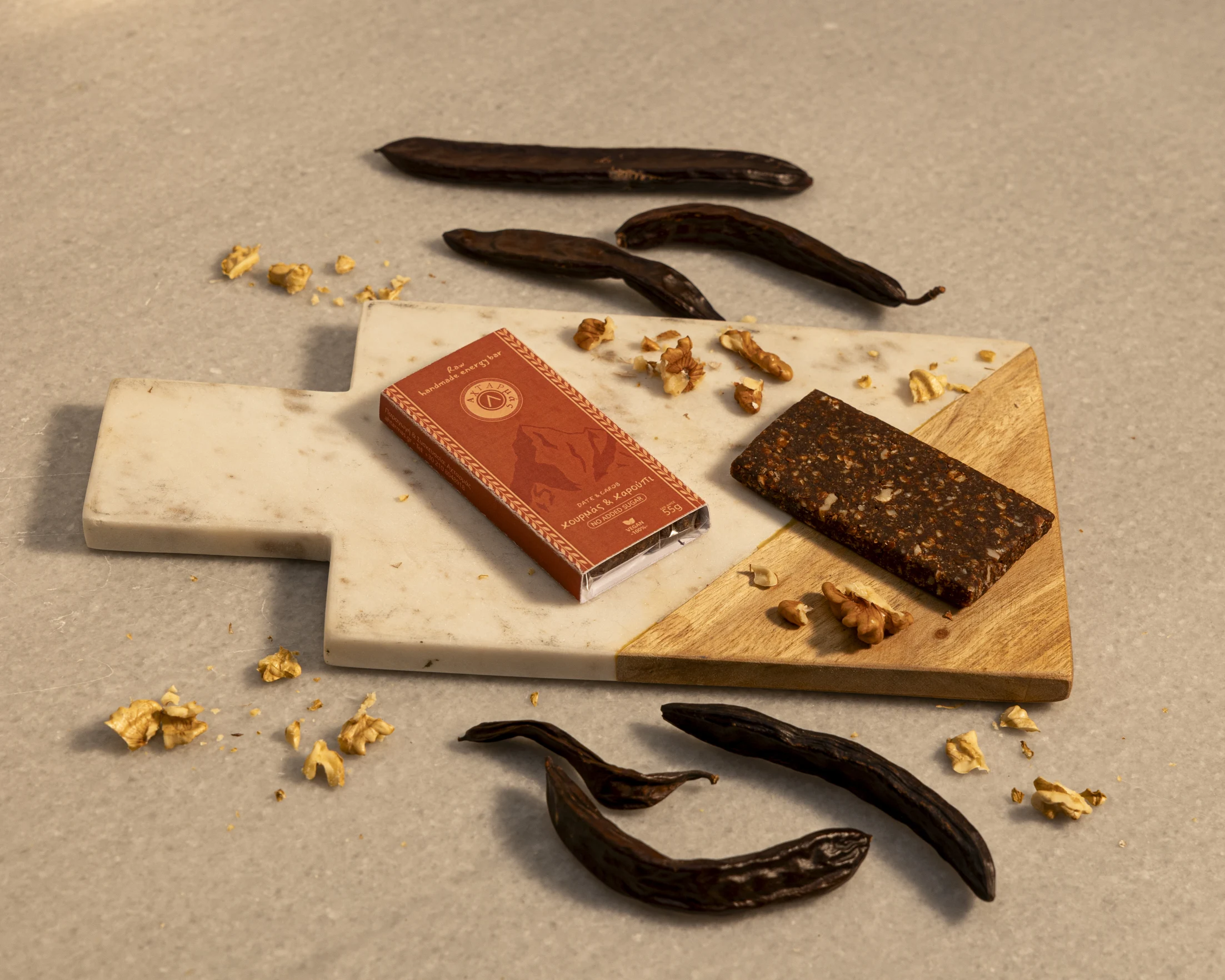 Raw Energy Bars, Carob & Dates, Packaged, Landscape