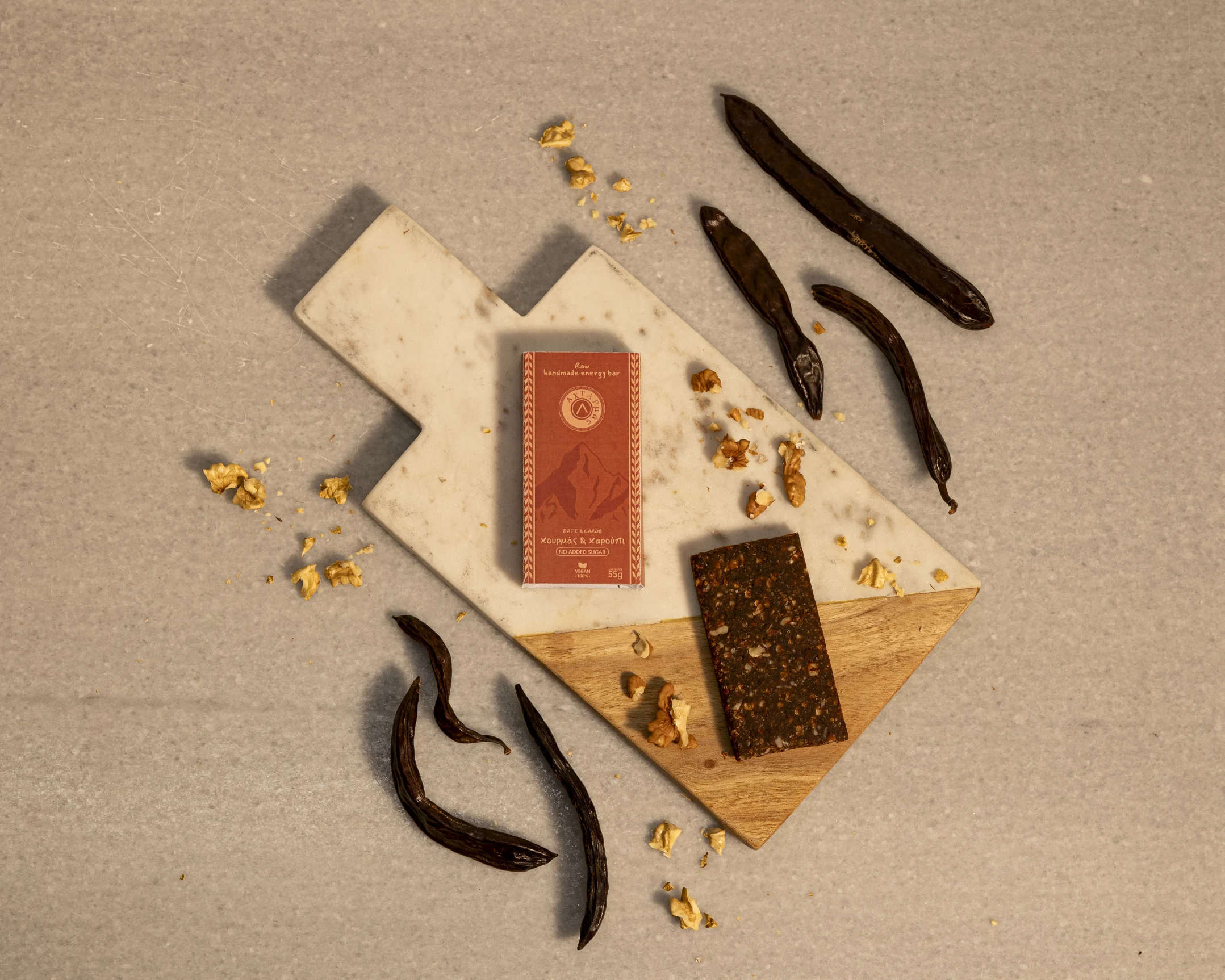 Raw Energy Bars, Carob & Dates, Packaged, Landscape