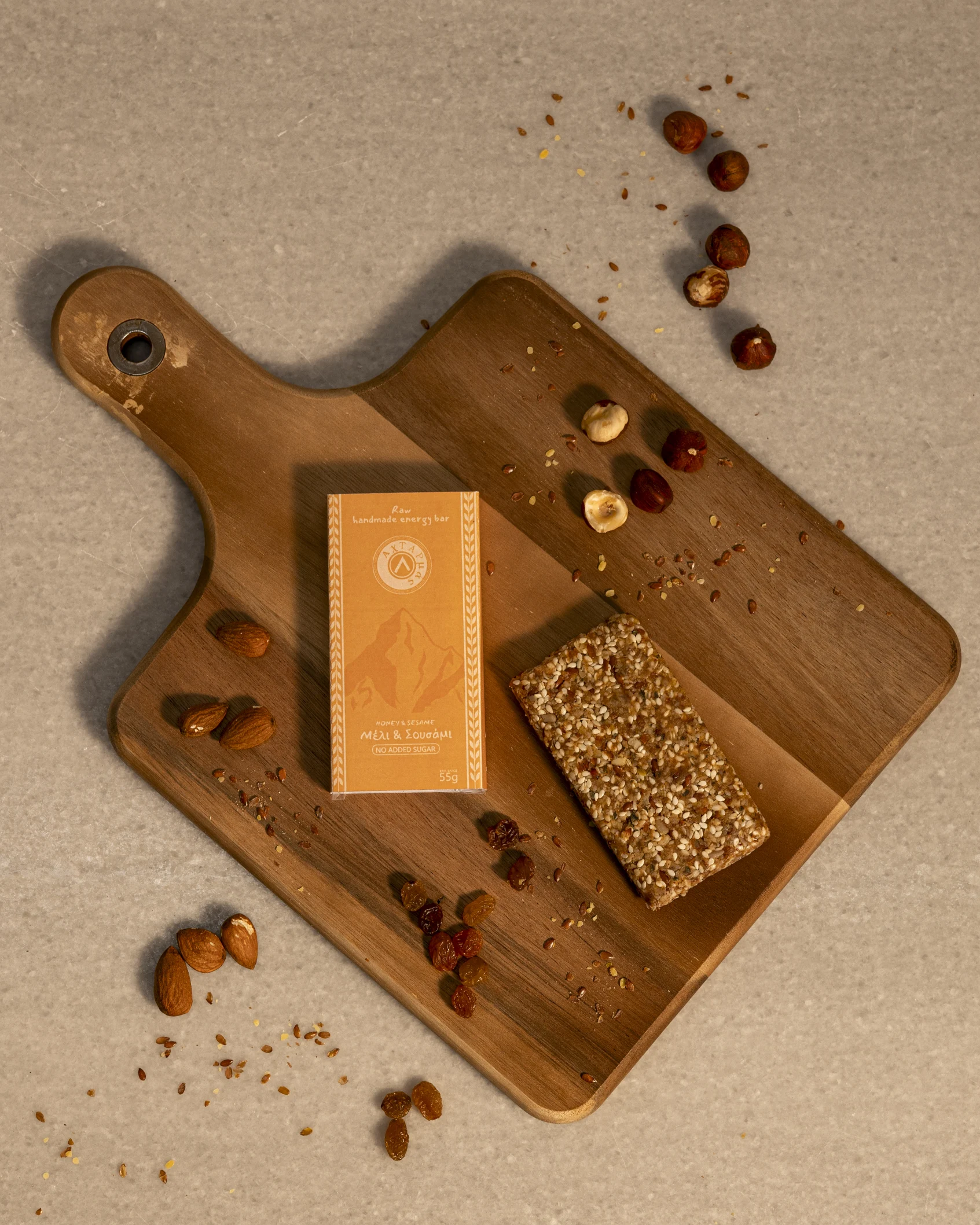Raw Energy Bars, Honey & Sesame, Unpackaged, Portrait