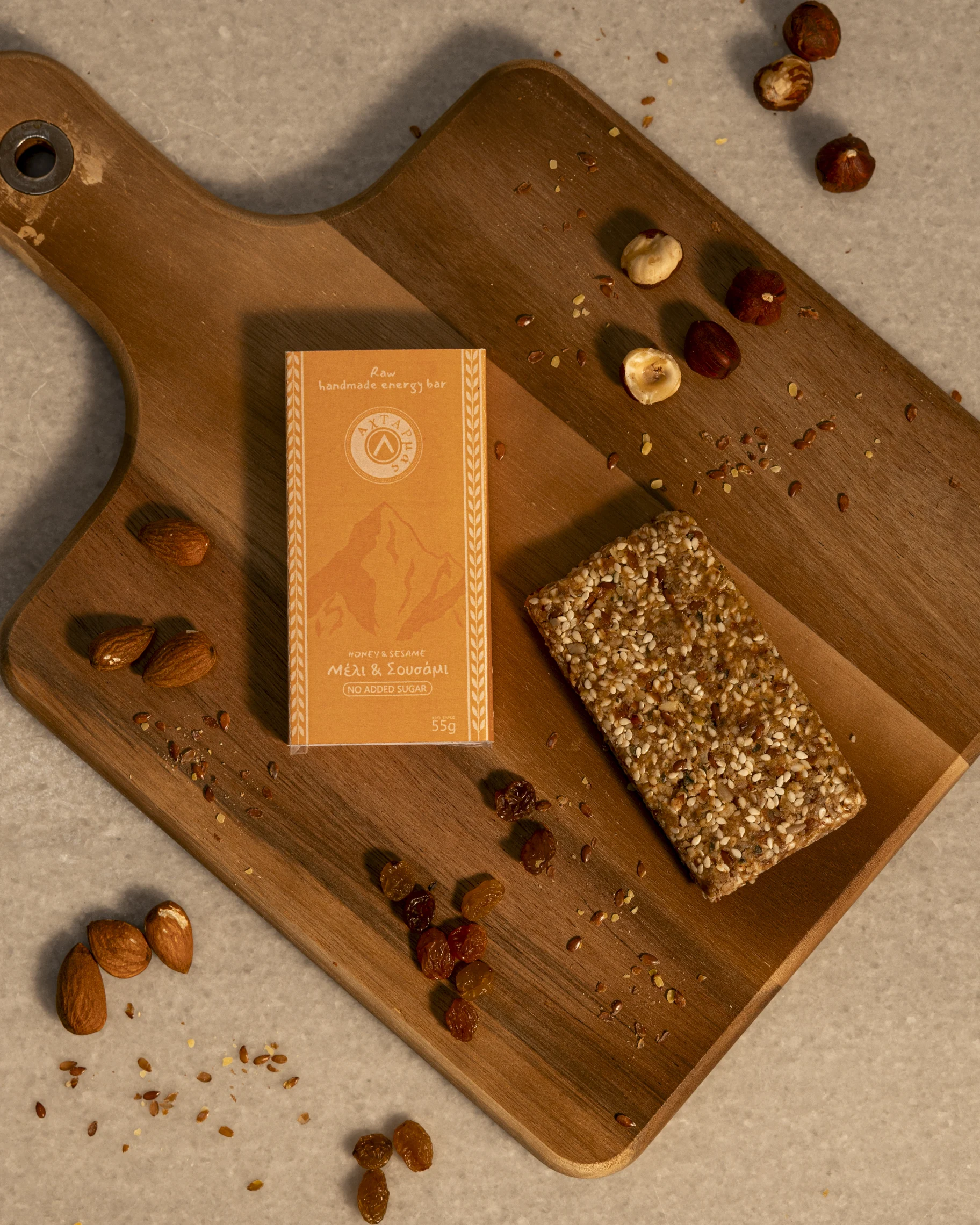 Raw Energy Bars, Honey & Sesame, Packaged, Portrait