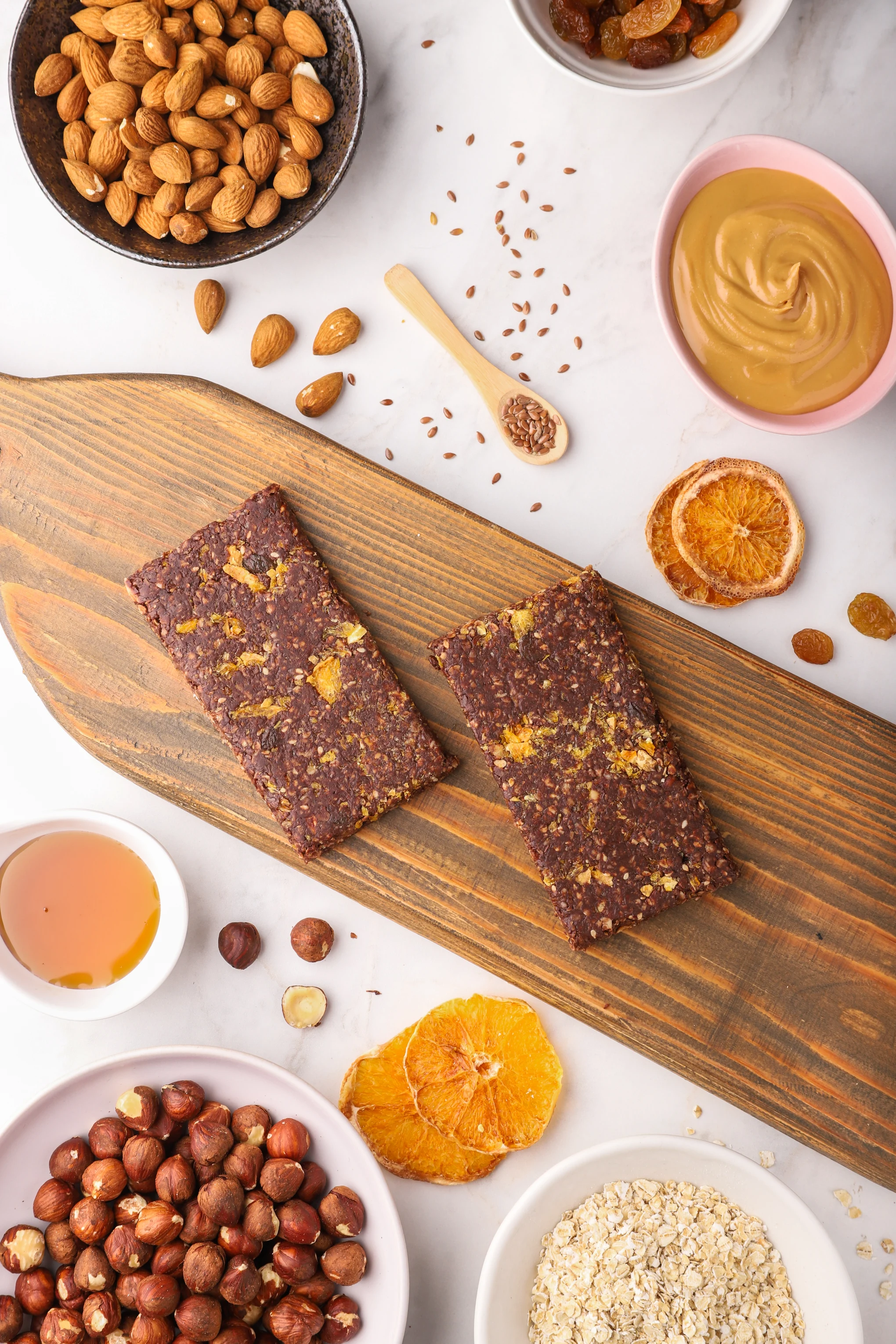 Raw Energy Bars, Peanut Butter & Orange, Unpackaged, Portrait