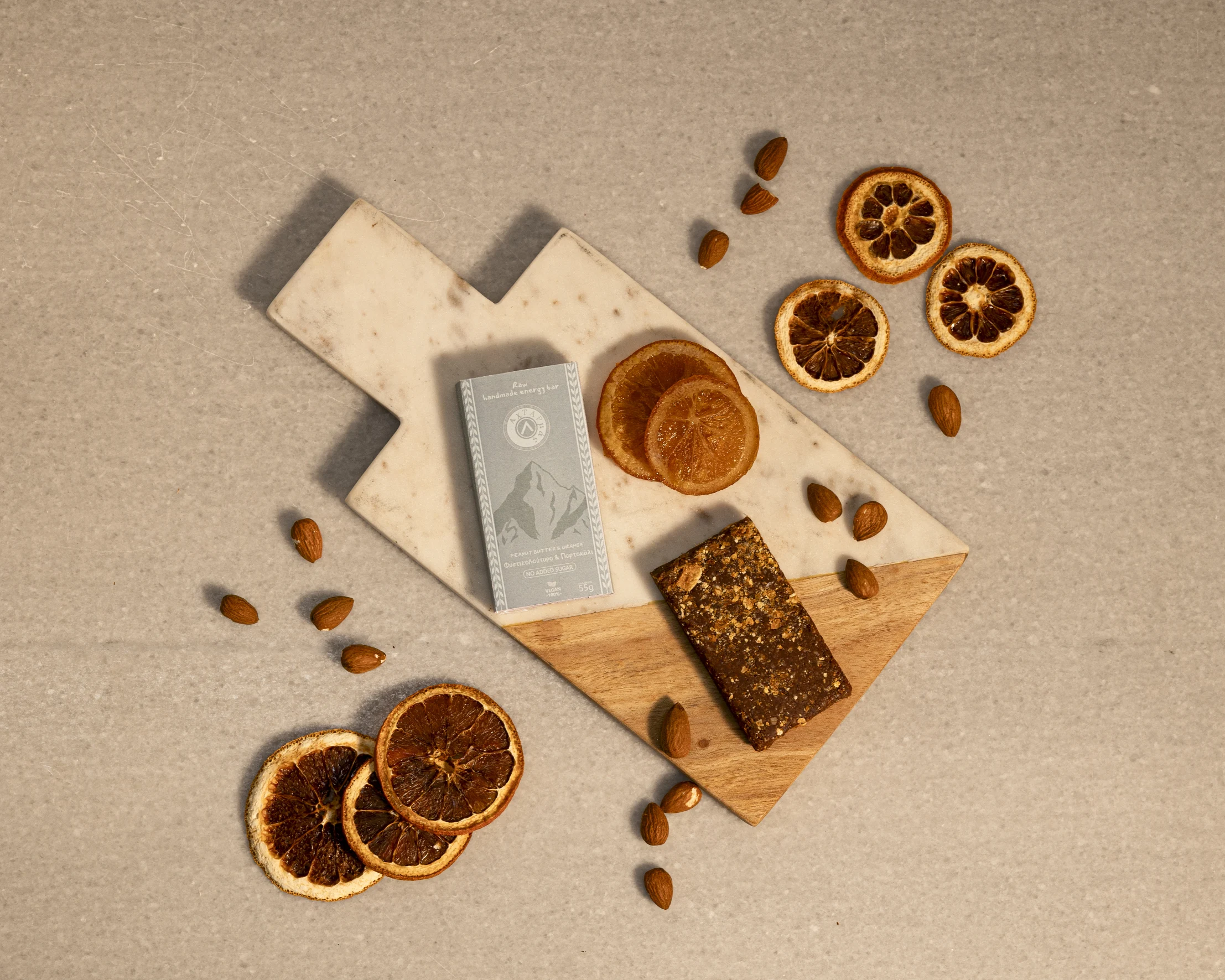 Raw Energy Bars, Peanut Butter & Orange, Packaged, Landscape