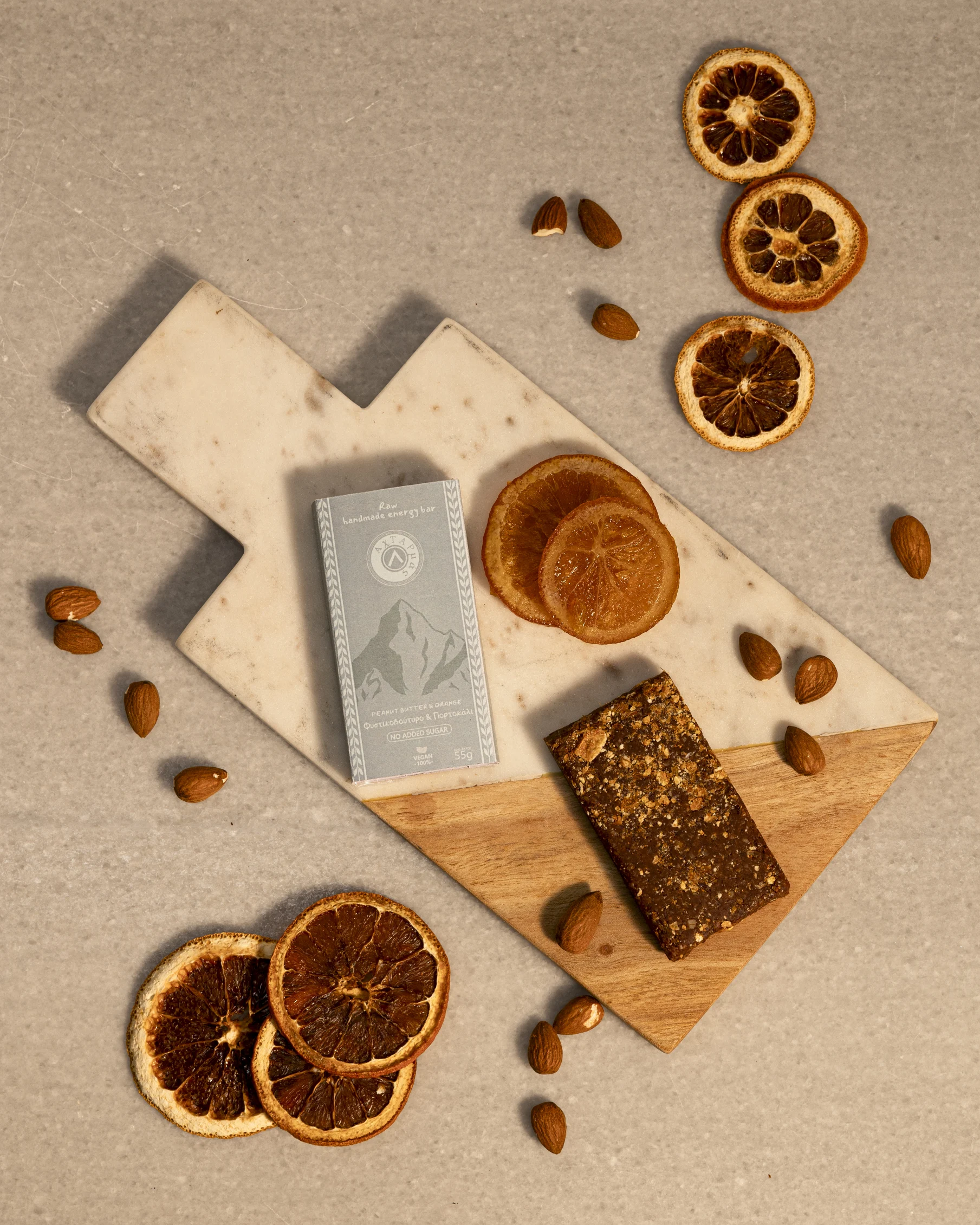 Raw Energy Bars, Peanut Butter & Orange, Packaged, Portrait